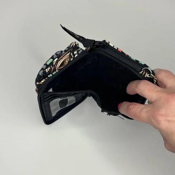 Vera Bradley Floral Patterned Crossbody Mini Bag with Chain Strap - Picture 5 of 12